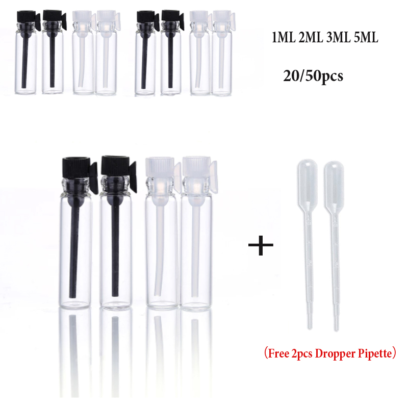 Perfume Fragrance Lab - 20/50 adet 1/2/3ml boş şeffaf cam